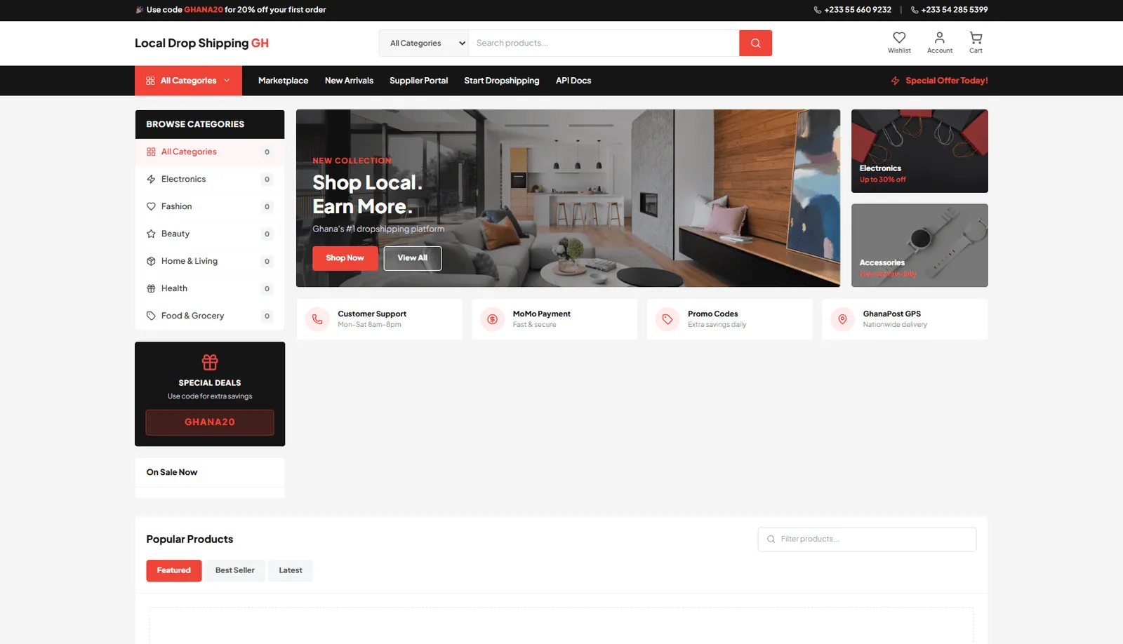 Local Drop Shipping GH