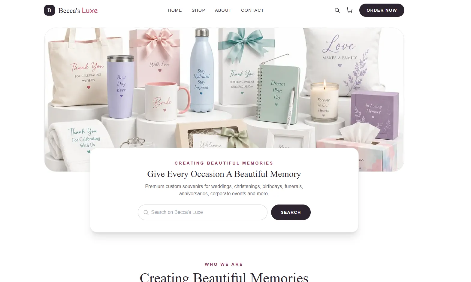 Becca's Luxe Website